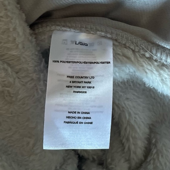 Free Country NWT Stone Grey with Purple Trim Pullover 1/4 Zip Size Large - Picture 6 of 8